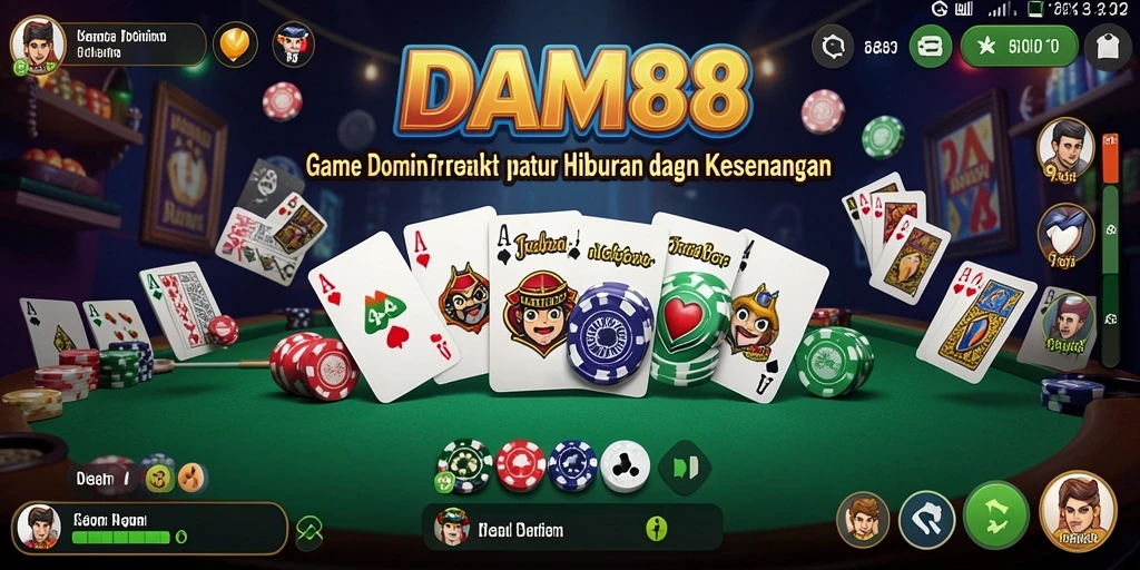 Gameplay seru dan interaktif dari game Domino DAM88.