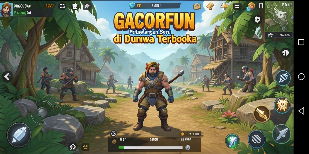 Screenshot GACORFUN menunjukkan gameplay dunia terbuka yang menarik.