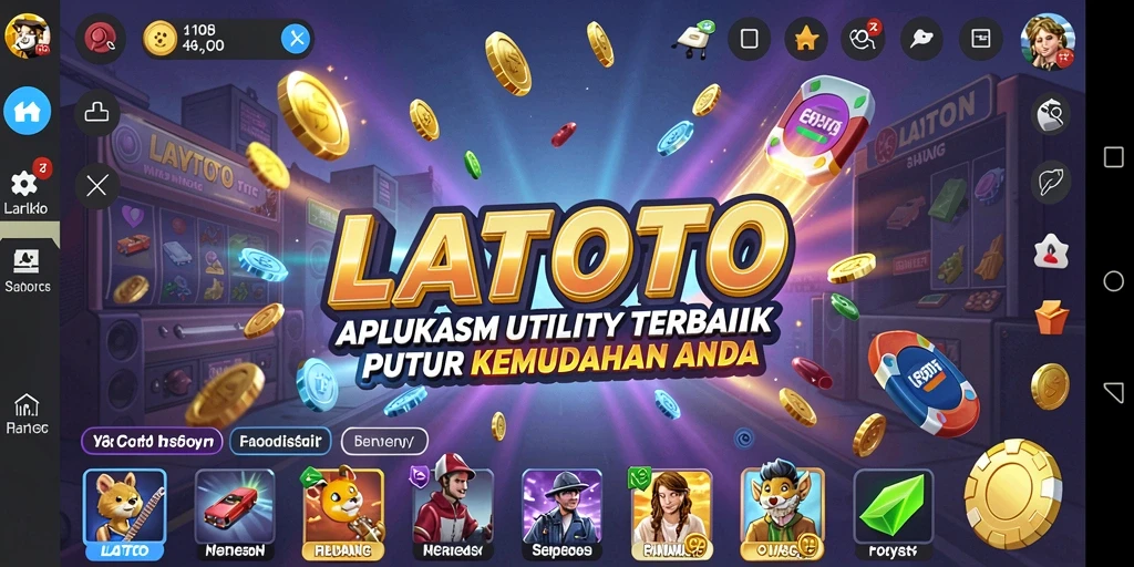 Tangkapan layar LATOTO menampilkan berbagai fitur utama aplikasi Utility dengan antarmuka yang ramah pengguna.