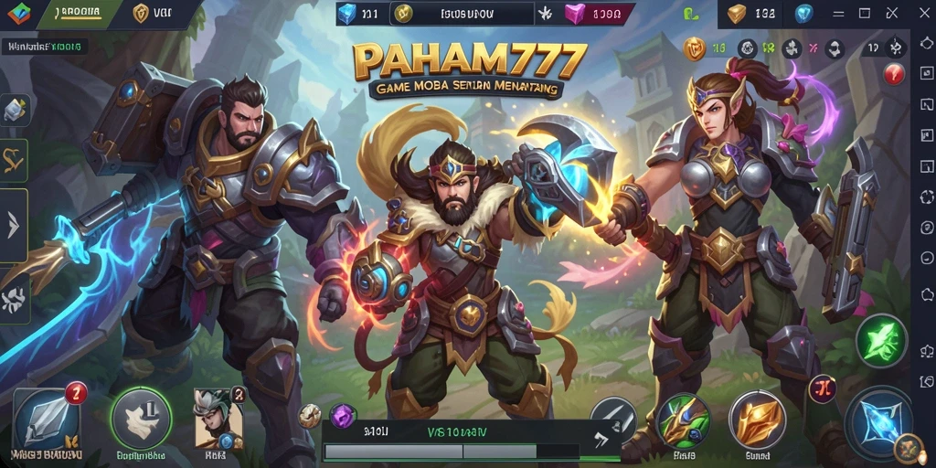 Tampilan epic dalam gameplay MOBA PAHAM777 yang memukau.