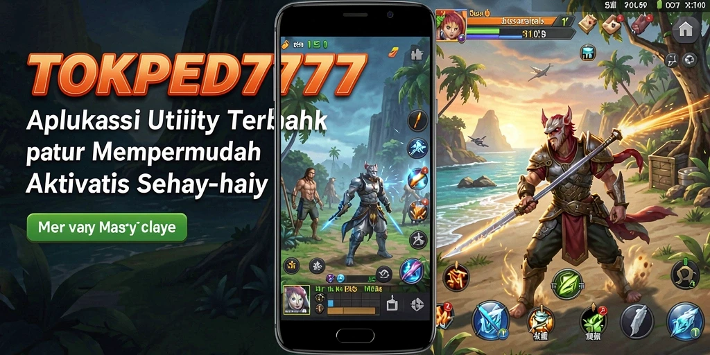 Tampilan antarmuka aplikasi TOKPED777 yang sederhana dan intuitif.