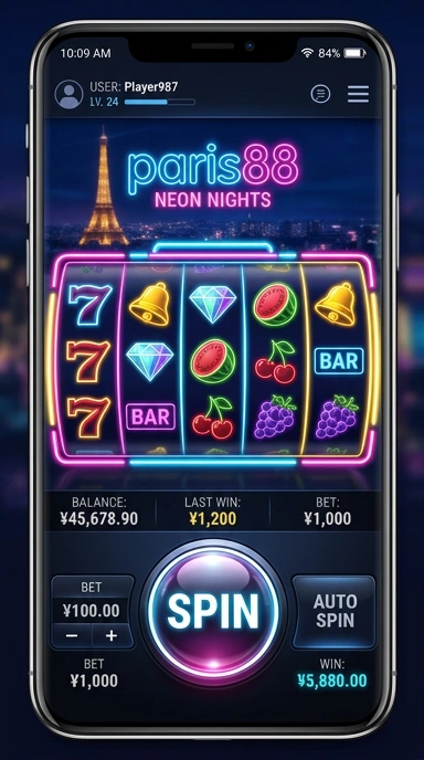 Tampilan aplikasi paris88 di perangkat Android.